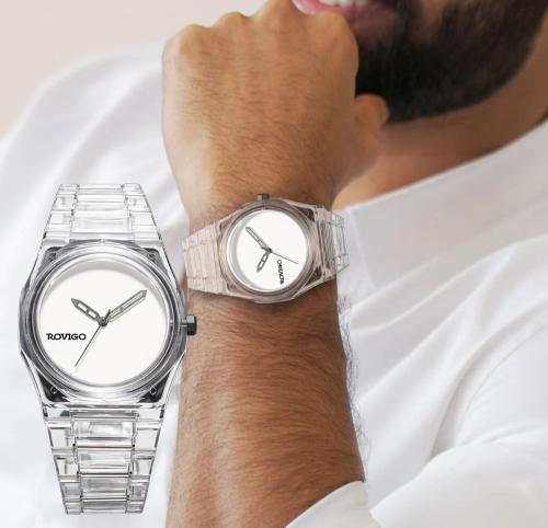 ساعة رجالي روفيجو شفاف