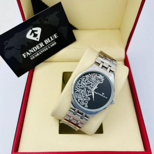 ساعة رجالي فندر بلو ( زخرفة عربي )