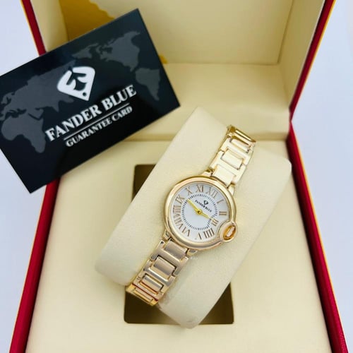 ساعة نسائي فندر بلو ( بتصميم كارتير دائري )