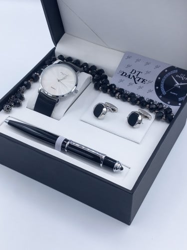 طقم اكسسوارات رجالي ( اسود - ابيض )