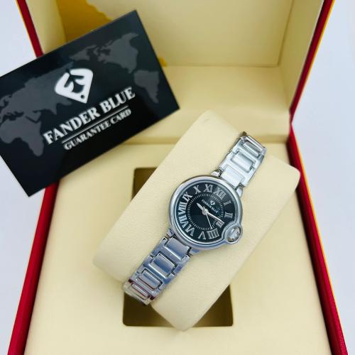 ساعة نسائي فندر بلو ( بتصميم كارتير دائري )