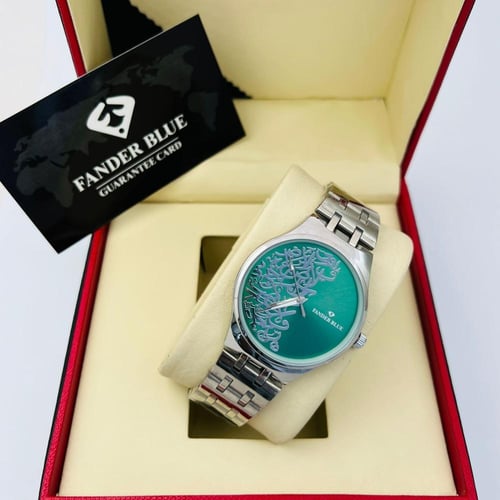 ساعة رجالي فندر بلو ( زخرفة عربي )