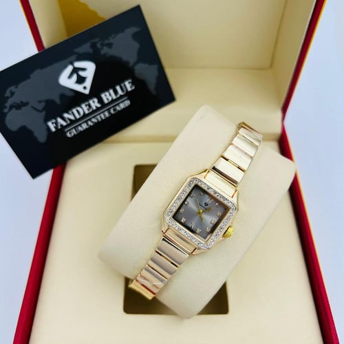 ساعة نسائي فندر بلو ( بتصميم كارتير مربع )