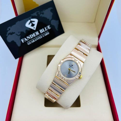 ساعة نسائي فندر بلو ( بتصميم أوميغا )