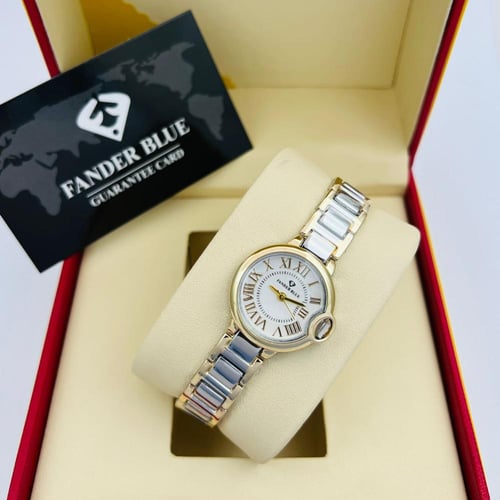 ساعة نسائي فندر بلو ( بتصميم كارتير دائري )