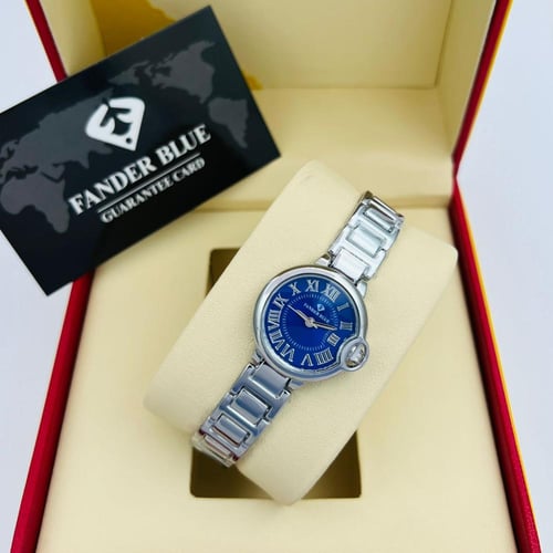 ساعة نسائي فندر بلو ( بتصميم كارتير دائري )