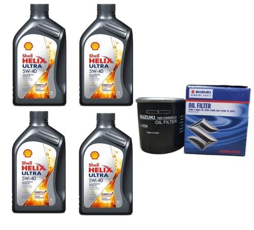 4 علب زيت شيل هيلكس 5w-40 تخليقي كامل