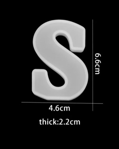 قالب حرف S ميدالية