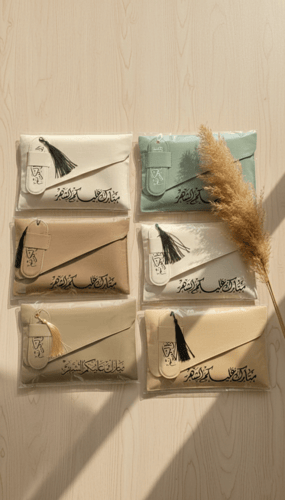 حقيبة جلد بداخلها سجادة صلاة مع فاصل للقرآن جلد
