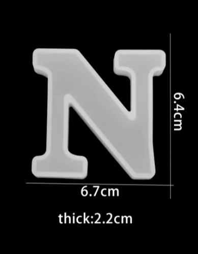 قالب حرف Nn ميدالية