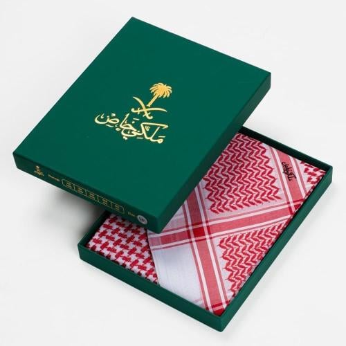 شماغ ملكي خاص 2025 - احمر فاتح