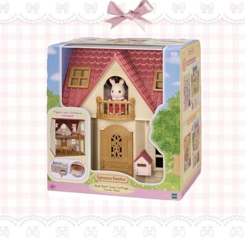 كوخ سيلفينيان فاميليز بسقف احمر