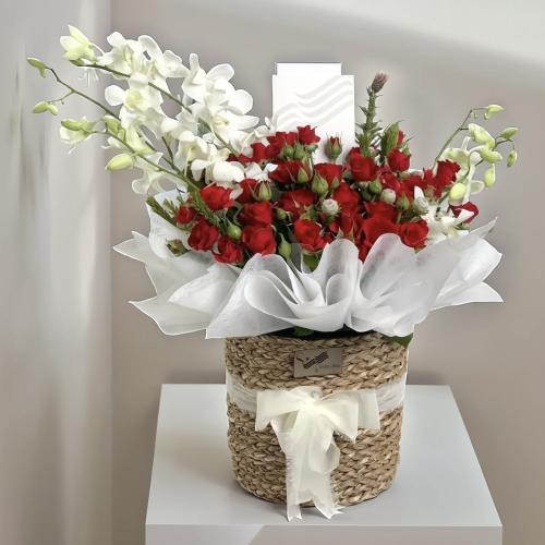 فازة سلة حديقة الورد