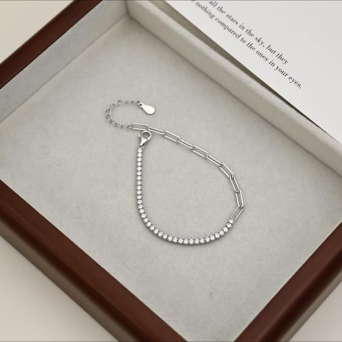 سوارة تينس جنزير فضي