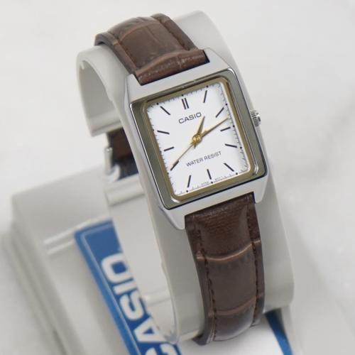 ساعة كاسيو - جلد عودي