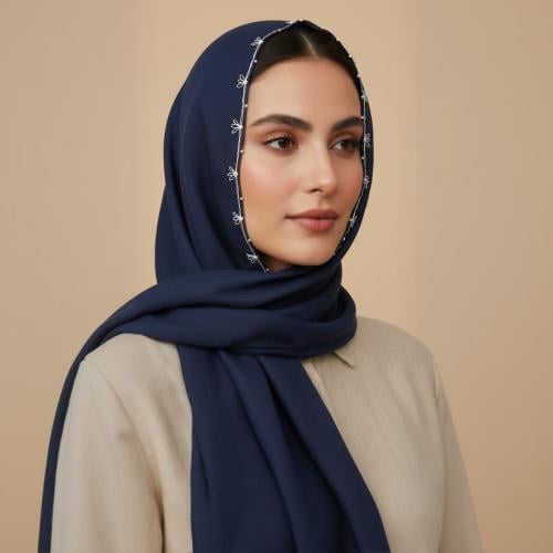 طرحة زهر سمبل لون كحلي