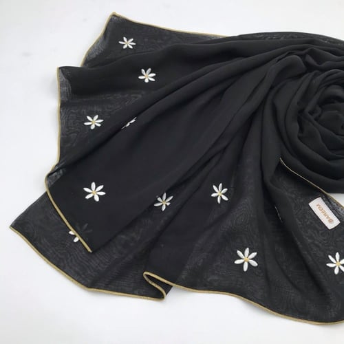 طرحة ياسمين أسود / B6