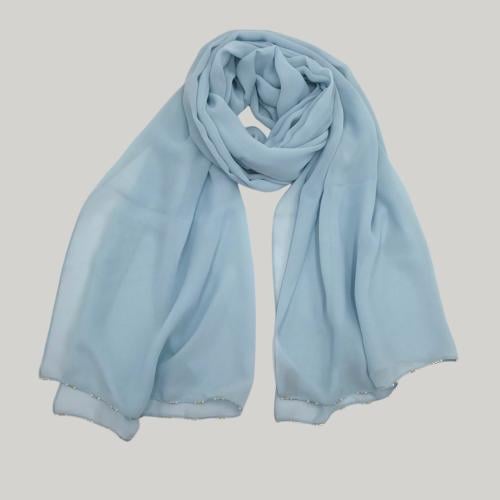 طرحة ليزر لولو جولد لون أزرق باهت