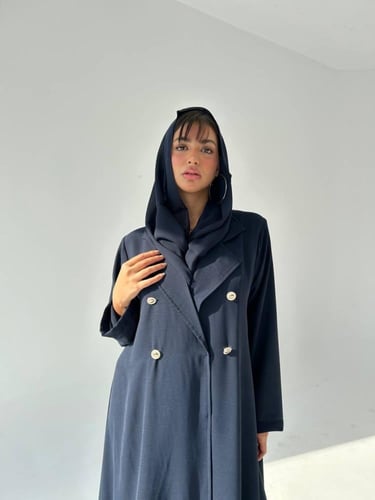 عباية بليزر لون كحلي