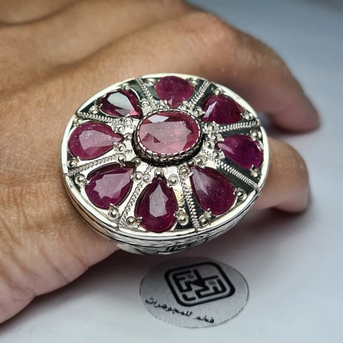 خاتم فضه حجم أسطوري جوهرة نادرة من أفخم الخواتم عا...