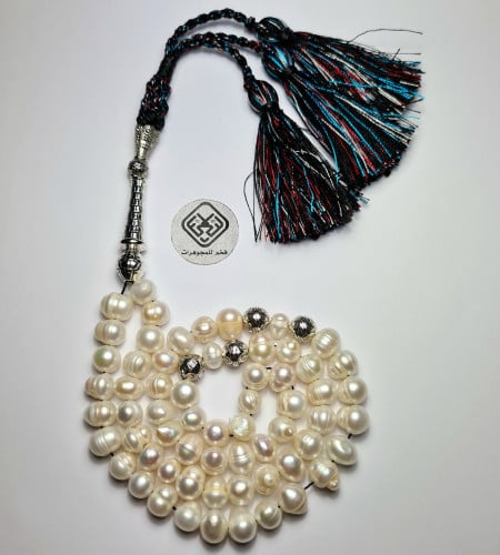 مسباح لولو طبيعي زراعي سبحة لؤلؤ فاخره جدا لولو مم...