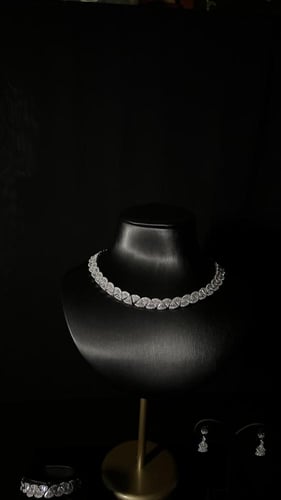 طقم فضه تصميم الماس