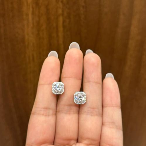 حلق بيبي بنك فضه تصميم الماس