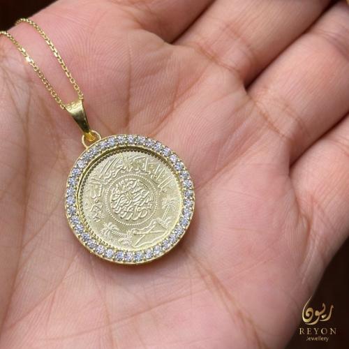 قلادة جنية فضة مرصعة بالزركون