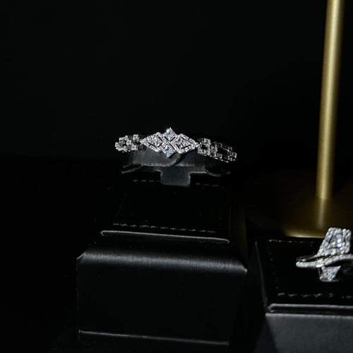 طقم فضه تصميم الماس