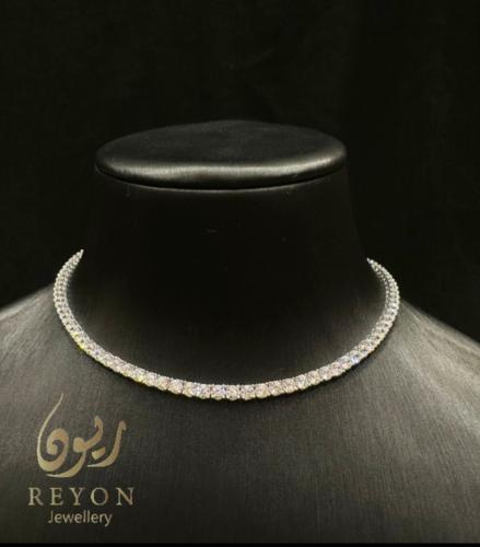 عقد تنس مرصع بالالماس الصناعي مقاس 38cmحجم 3.5cm