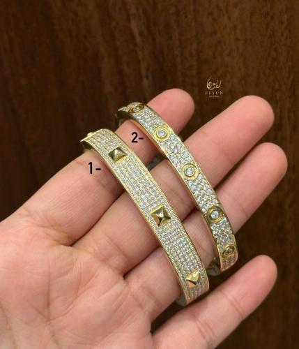 اسوارة فضة مطليه ذهب رقم 1