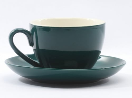 اكواب سيراميك مع صحن 200 مل