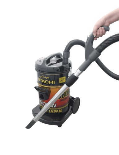 مكنسة برميل هيتاشي 21 لتر 2500 واط اسود في احمر (ي...