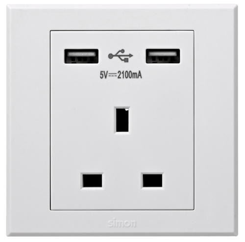 فيش 13 امبير مع 2 مخرج يو اس بي فالينسيا