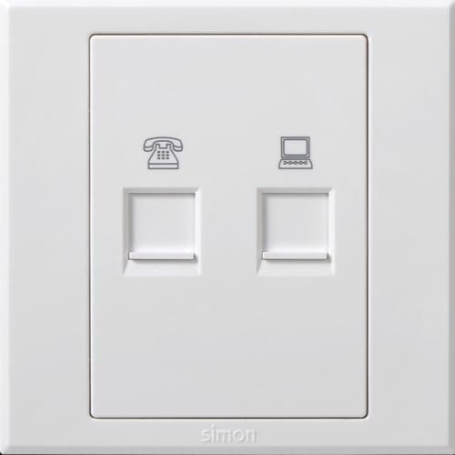 فيش تلفون مع كمبيوتر فالينسيا ابيض