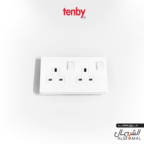 فيش مزدوج 13 امبير بمفتاح 7*14 TENBY