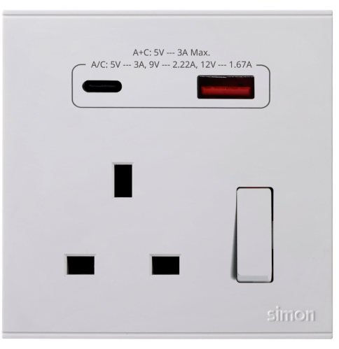 فيش 13 امبير مع مفتاح A+C