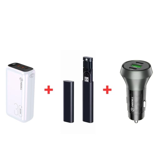 عرض باقة الشحن المتنقل | شاحن سيارة سريع 84 واط ثل...