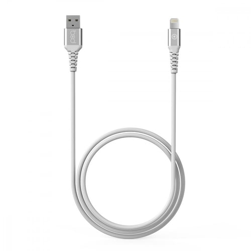 كيبل ايفون 200 سم جلد ابيض ماركة بود bod