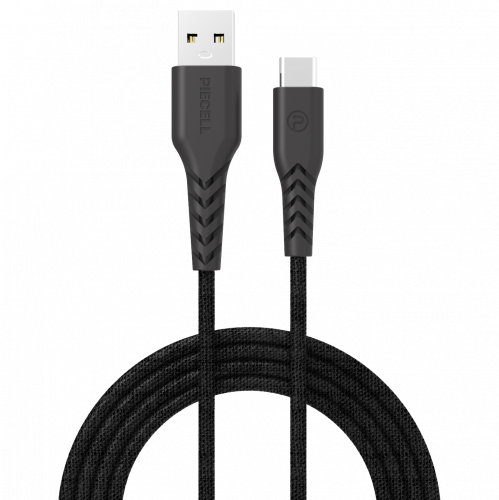 كيبل تايب سي 120 سم قماش اسود