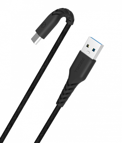 كيبل تايب سي 120 سم قماش اسود