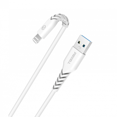 كيبل ايفون 2 متر معتمد من ابل ماركة بايسل جلد ابيض