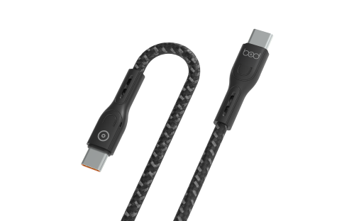 كيبل تايب سي 120 سم قماش اسود