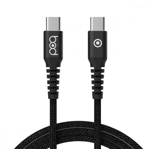 كيبل تايب سي تايب سي 120 سم قماش اسود ماركة بود bo...