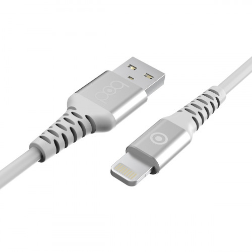 كيبل ايفون 200 سم جلد ابيض ماركة بود bod