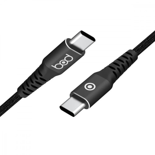 وصلة تايب سي 200 سم قماش اسود ماركة بود bod