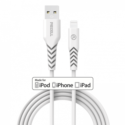 كيبل ايفون 2 متر معتمد من ابل ماركة بايسل جلد ابيض