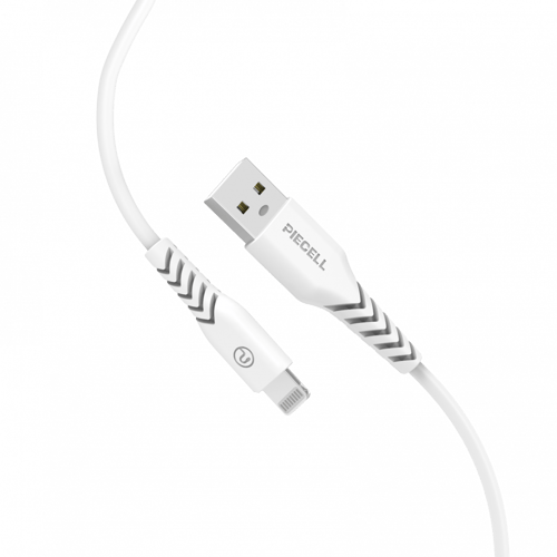 كيبل ايفون 2 متر معتمد من ابل ماركة بايسل جلد ابيض