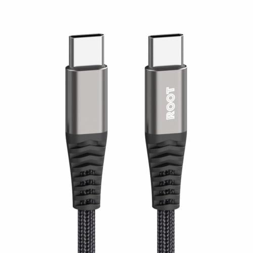 كيبل تايب سي تايب سي أسود قماش 1.2M روت