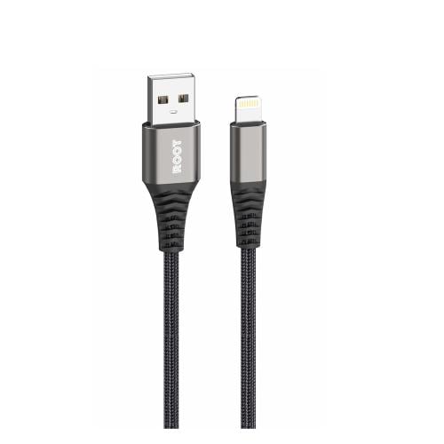 كيبل ايفون أسود قماش 1.2M روت